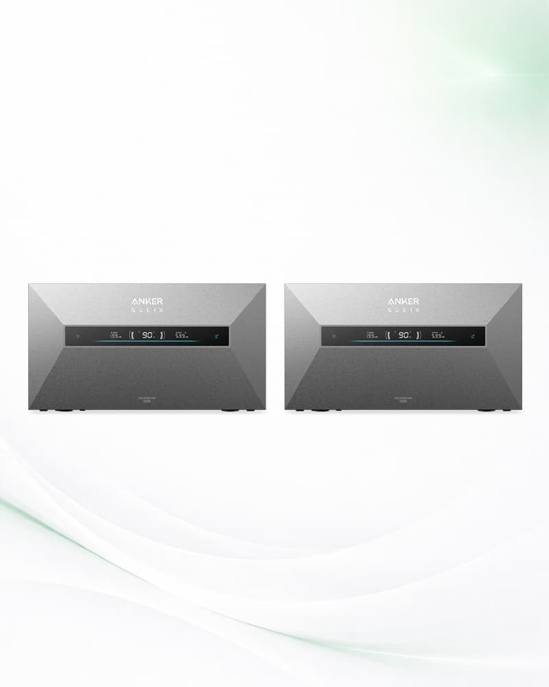Anker SOLIX Solarbank opstelling met 2 basisunits