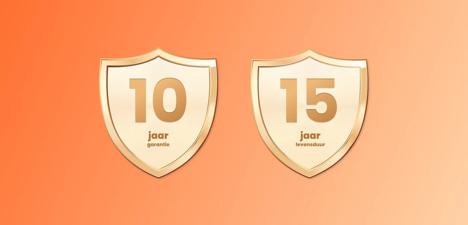 10 jaar fabrieksgarantie en lange levensduur