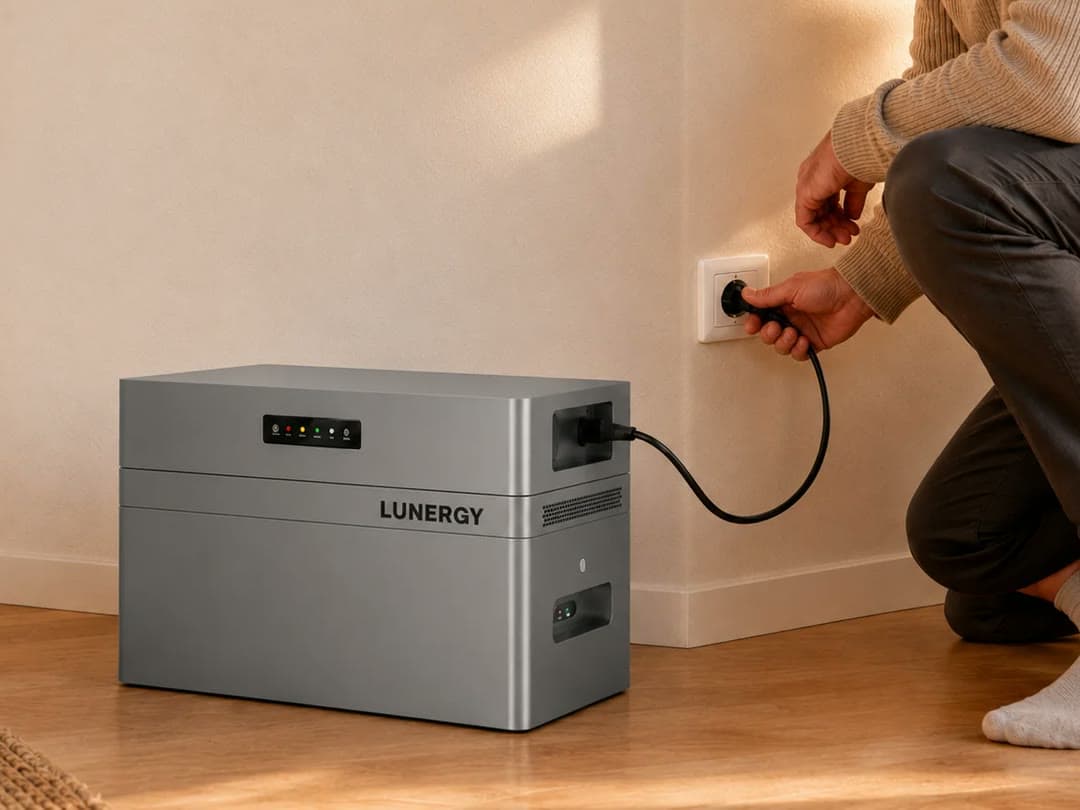 Thuisbatterij in stopcontact steken