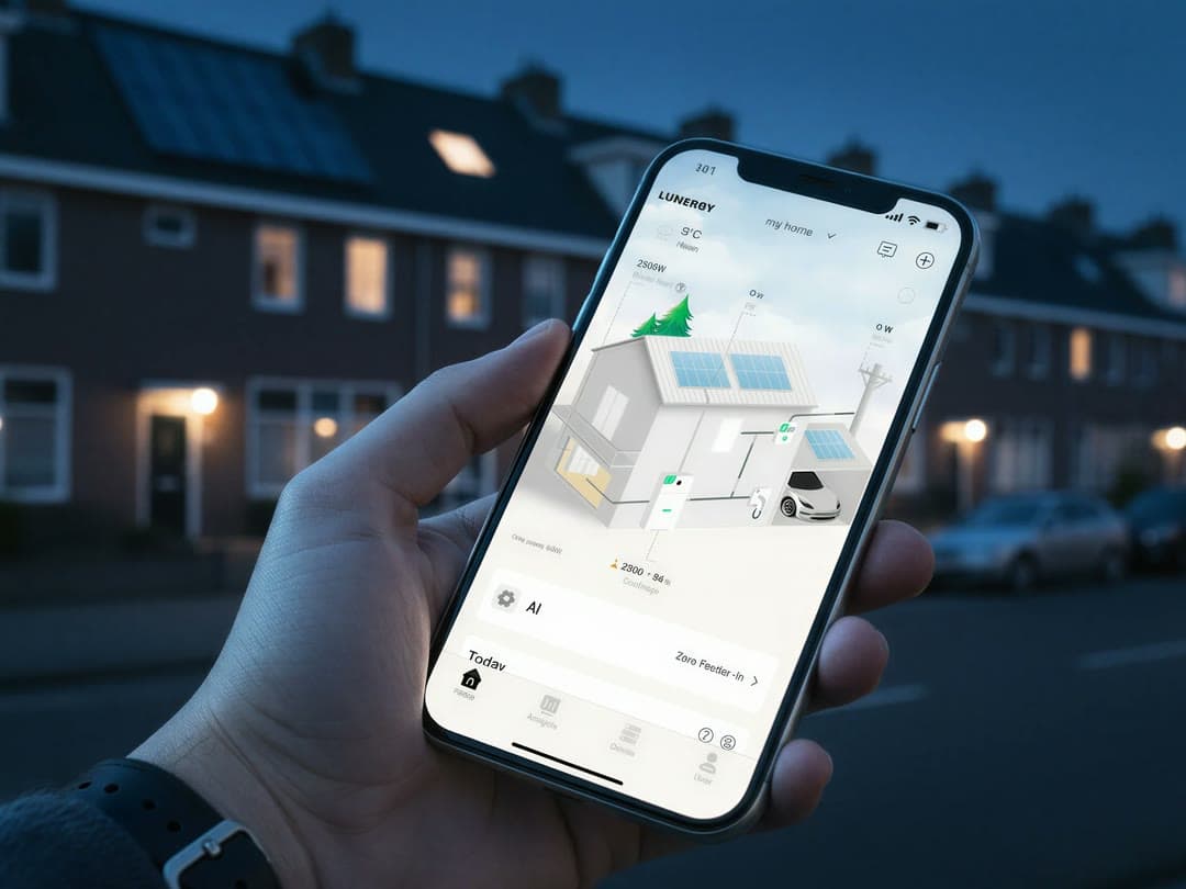 Lunergy app instellen